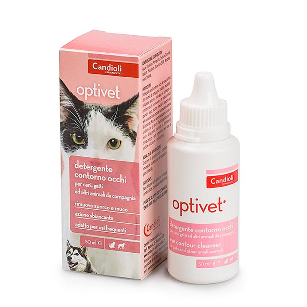 Optivet detergente per occhi per cani e gatti flacone 50 ml