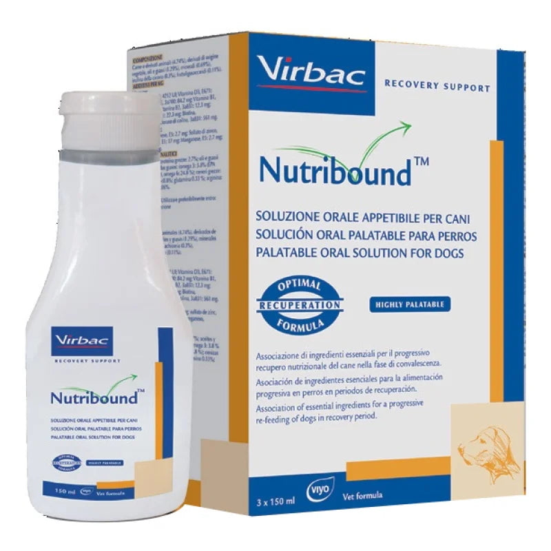 Nutribound soluzione orale appetibile per cane 3 flaconi da 150 ml
